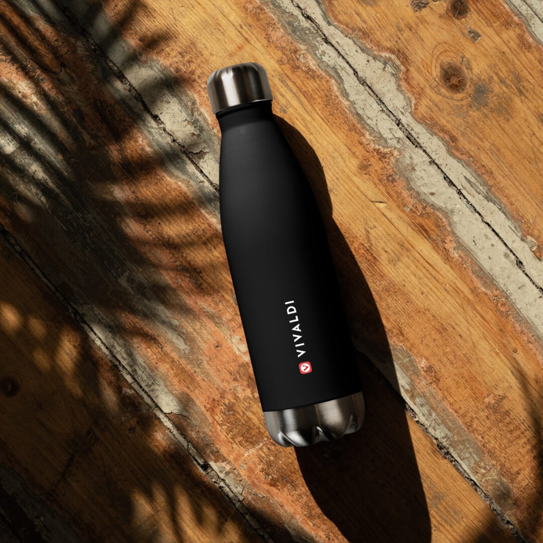 Stainless Steel Water Bottle Simple Black