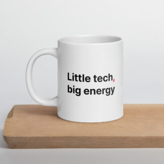 White glossy mug