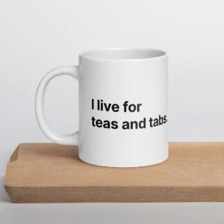 White glossy mug